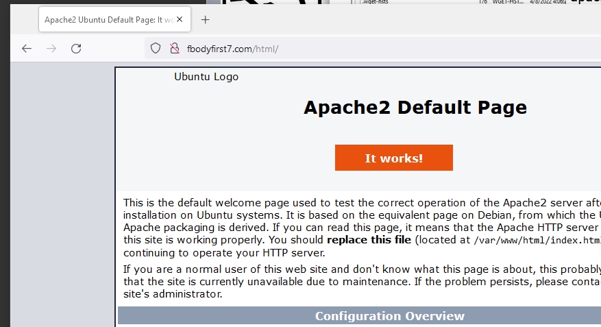 Apache2 Default Screen