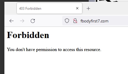 Apache2 Forbidden Screen