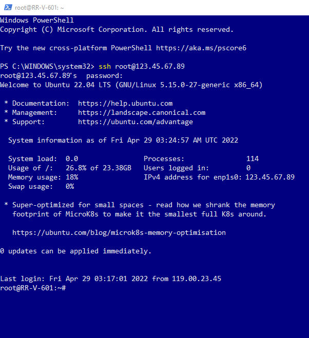 PowerShell Screen
